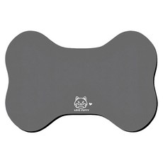 毛皇上 造型硅藻泥地墊 90 x 60cm, 灰色骨頭, 1個