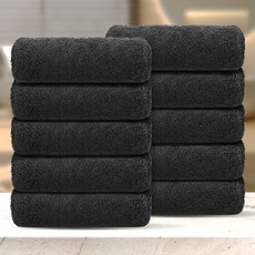 comet 家用優質柔軟高磅數飯店毛巾 200g 40支紗, 深灰色, 10個