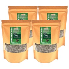 茂喜食品 有機綠豆 適合做成飲品或甜點, 400g, 4包