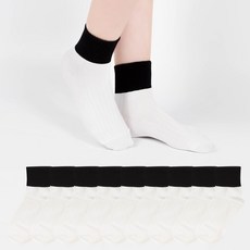 시너싹스 여성용 파스텔 카바 단목 양말 10켤레