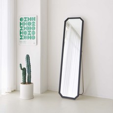 에이스홈 코코 팔각 와이드M 스탠드 전신거울, 블랙