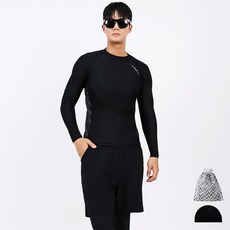 aquatica 男性防磨衣 + 內搭褲短褲 + 彈性泳帽套裝 AQAMAH + AQA-PL