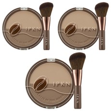 IPKN Latteholic Latte in the Mood Shading + 化妝刷套裝 9.8g, 02 Oat Brown, 3組