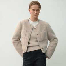 AtelierNain 女修邊毛毛圓外套 JK-2986