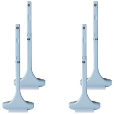 乾濕兩用紗窗除塵萬用刷 TPR軟膠刮條 加寬刷頭, 天空藍, 4個