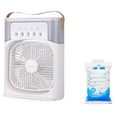 Smart Bearing 智慧魔力 第六代噴霧7彩夜燈定時冷風扇 5大噴頭 強效加濕, 白色