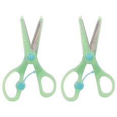 KUTSUWA 兒童安全彈力剪刀 SS117GR, 薄荷綠, 2個