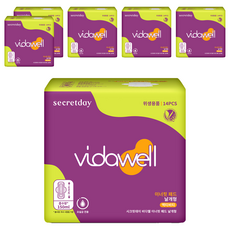 Vidawell [VEGAN LIFE] Secret Day 尿失禁 Inner Fit 護墊 翅膀型 成人紙尿褲, FREE(單一尺寸), 6包, 14枚入