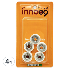 Innotime 3/8 全牙螺桿用螺帽一體型防震墊圈, 4個, M10, 27mm
