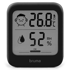 bruma 數位溫濕度計 BT11, 黑色, 1個