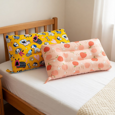 純棉可水洗安撫兒童荳荳枕頭 2個, 幸運狗狗 + 小蘋果