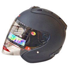 R3A6 全罩式安全帽 含護目鏡 ABS材質 適用於未滿125cc之非競賽用機種, 消光黑, XL