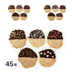 풍심당 호롱칩 현미 초코 누룽지 칩 과자 간식, 12g, 45개