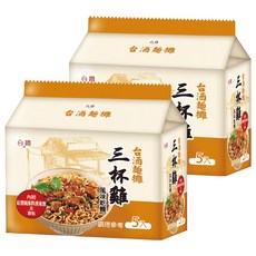 台酒麵攤 三杯雞風味乾麵 (Set 5包), 內附紅標純米料理米酒, 10包