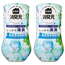 KOBAYASHI 小林製藥 消臭元 室內芳香劑, 藍色泡泡皂香, 400ml, 2瓶