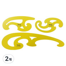 SaNKI's 模板 2件組 雲形尺 模板 繪圖 模型尺, 2個, NO 2015