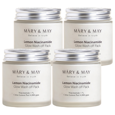 MARY&MAY 檸檬菸鹼醯胺淨亮泥膜 125g, 1罐, 4罐
