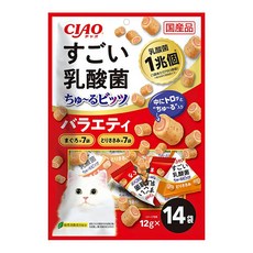 INABA CIAO 1兆乳酸菌啾嚕迷你肉泥夾心捲 12g x 14袋 國產, 鮪魚+雞肉, 168g, 1袋