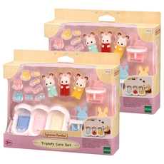 EPOCH Sylvanian Families 森林家族 巧克力兔三胞胎照顧公仔組 5532, 2套