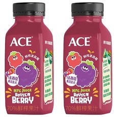 ACE 鮮榨蘋果波森莓汁, 70%鮮榨果汁, 紐西蘭果園直送, 減糖30%, 2瓶