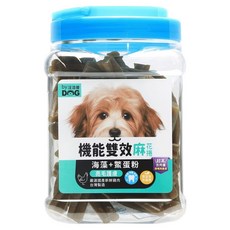 by DOG 機能雙效麻花捲 嚴選國產新鮮雞肉 台灣製造, 海藻 + 鱉蛋粉, 800g, 1罐