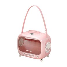 M-PETS 質感設計復古小電視寵物貓包, 1個, 粉色