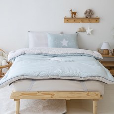 lolbaby 孩童莫代爾四季被+枕芯+枕套組, 星星款