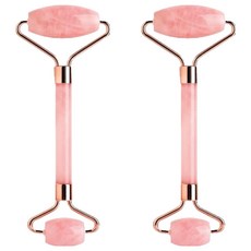 하이어데코 마사지돌 다용도 안마용 괄사 모음 마사지롤러, 로즈쿼츠, 2개