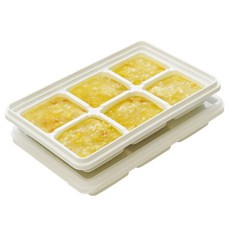 Changsin Living 昌信生活 分格製冰分裝盒 6格, 白色, 2個