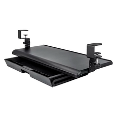 AIDATA 愛得他 人體工學鍵盤架 附抽屜大面板 4段式高度調整, 黑色, 1個