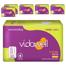 Vidawell [Vegan Life] Secret Day 漏尿 Inner Fit 安心護墊 護墊型 成人紙尿褲, FREE(onesize), 6個, 14枚入