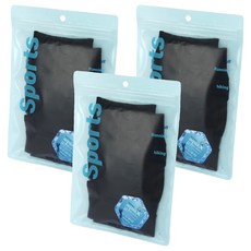 크로커다일 게르마늄 무릎보호대 세트 CD377, 블랙, 3세트