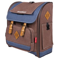 Dogismile 經典帆布後背包 寵物用, 咖啡藍, 33 x 18 x 42cm, 1個