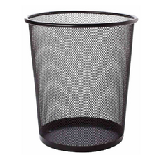 鐵絲網垃圾書報筒, 25.5 x 19.7 x 29.8cm, 黑色