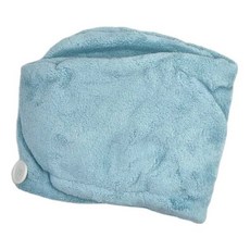 Incare 棉絨吸水頭巾 天藍色 柔軟吸水速乾髮帽, 2條