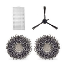 PHILIPS 飛利浦 掃地機器人 6000系列配件 濕拖布 2入 + 邊刷 + 濾網組, 混合色, XV1466/82