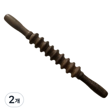 모두의시작 휴식 릴렉스 마사지 롤러, 우드톤, 2개
