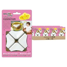 minono 米諾諾 桌角軟性防護墊 12個, 白色, 1組