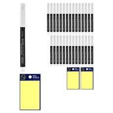 Culture Pencil 白色瑪卡筆 12p + Tucobi 便簽本, 白色（標記） 黃色（後入）, 3組