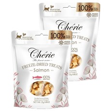 Cherie 法麗 犬貓用100%原肉凍乾, 25g, 2包, 鮭魚