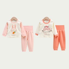 JOYMULTI MK 女童動物配色羅紋上下衣家居服2件組