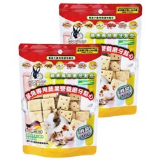 Pet Village 魔法村 鼠兔用綜合三明治磨牙餅, 多種磨牙造型，天然蔬菜穀物玉米製成，適合兔子、天竺鼠、倉鼠、全鼠類食用, 120g, 2包