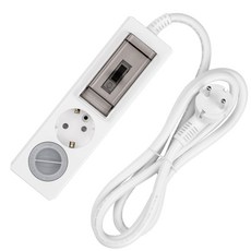 SWEET HOME 韓國製造 高容量配線斷路用延長線 2孔+安全保護蓋, 1.5m, 單一顏色, 1套