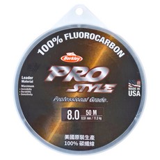 BERKLEY 貝克力 PRO STYLE 100%碳纖線 ProStyle 卡夢線 子線 PROSTYLE50 8.0GO, 1個, 透明色