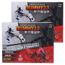 韓國 B&C 더미13 DIY球體關節可動公仔 三件組 紅黑色 + 白黑色 + 全黑色 + 6種武器 + 3入支架套組, 2套
