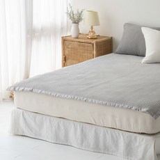 卷嬰兒顏料亞麻絎縫嬰兒床漂亮墊, 淺灰, 1件