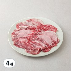 우미학 한우 1등급 차돌박이 구이용 (냉장), 200g, 4개
