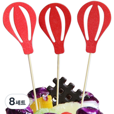 필립로지스틱 블룬글리터 케이크토퍼 3p, 레드, 8세트