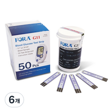 포라 G11 스트립 개인용 혈당검사지, 50개입, 6개