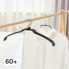 Back to Basics 時尚纖薄男士衣架, 60個, 黑色